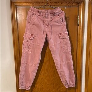 American Eagle Pink Cargo Jogger Pants